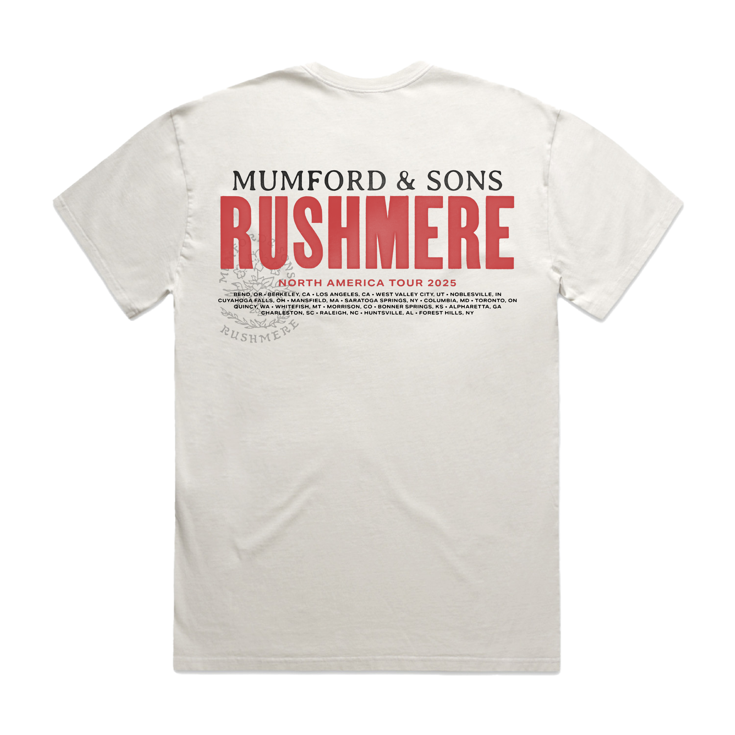 Bone Stamp Print North America Tour T-Shirt Bacj
