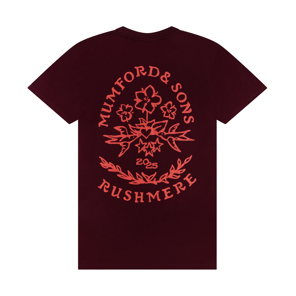 Maroon Stamp Print T-Shirt 1
