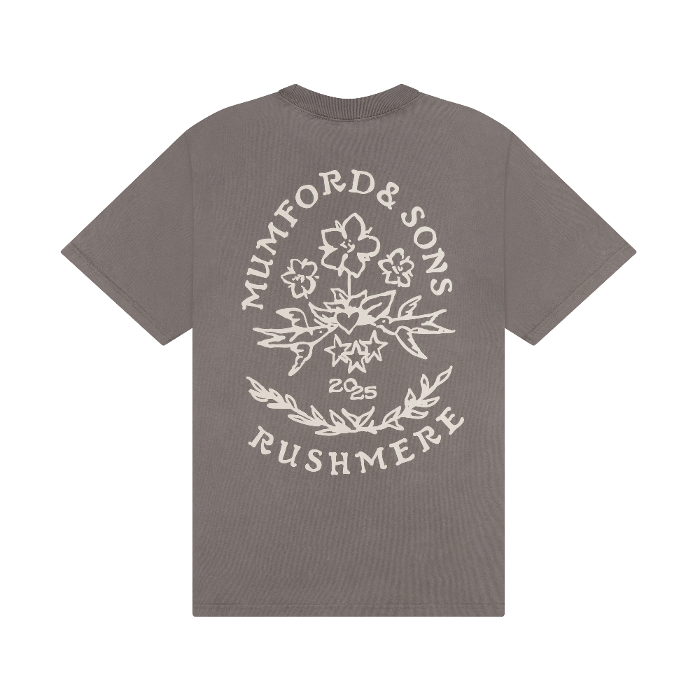 Dark Grey Stamp Print T-Shirt 2