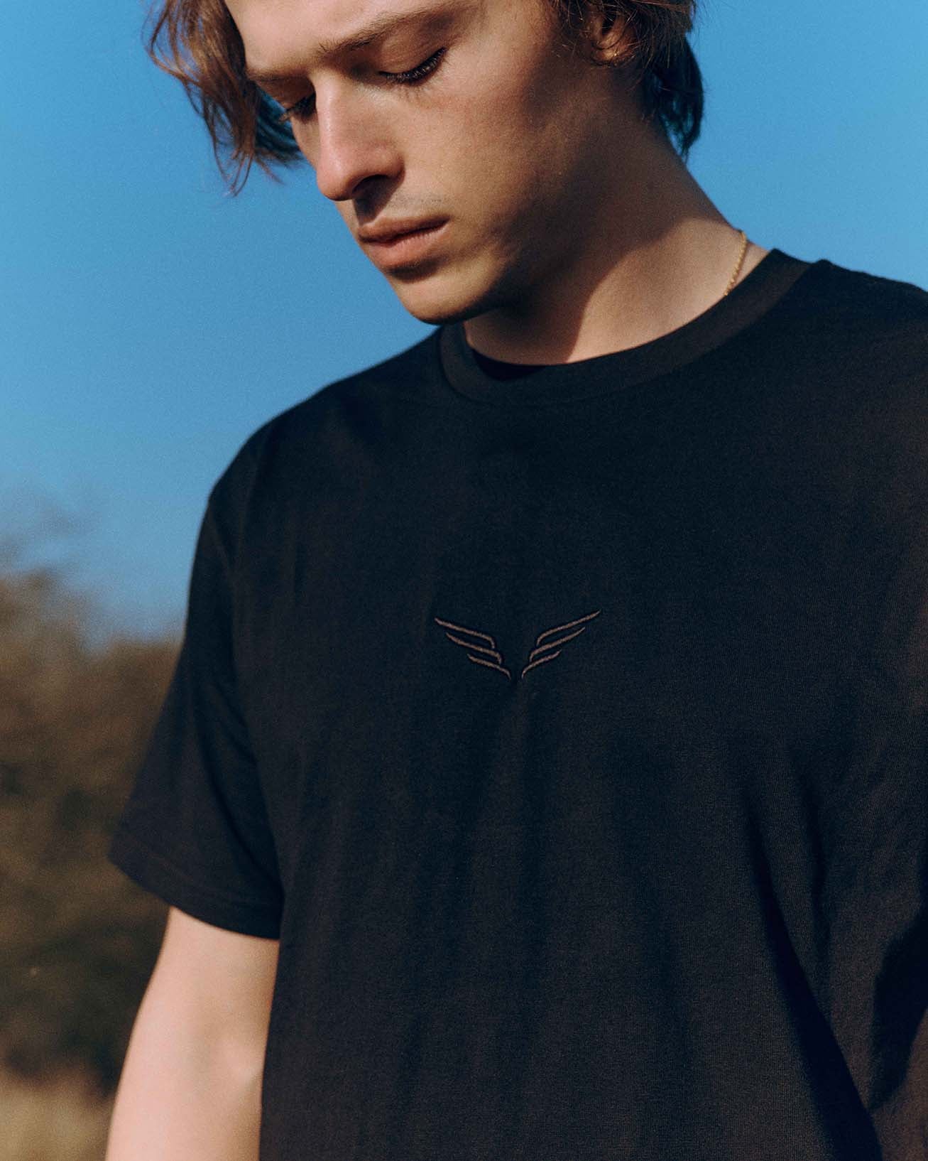 Black Embroidered Wings T-Shirt - Mumford & Sons Official Store