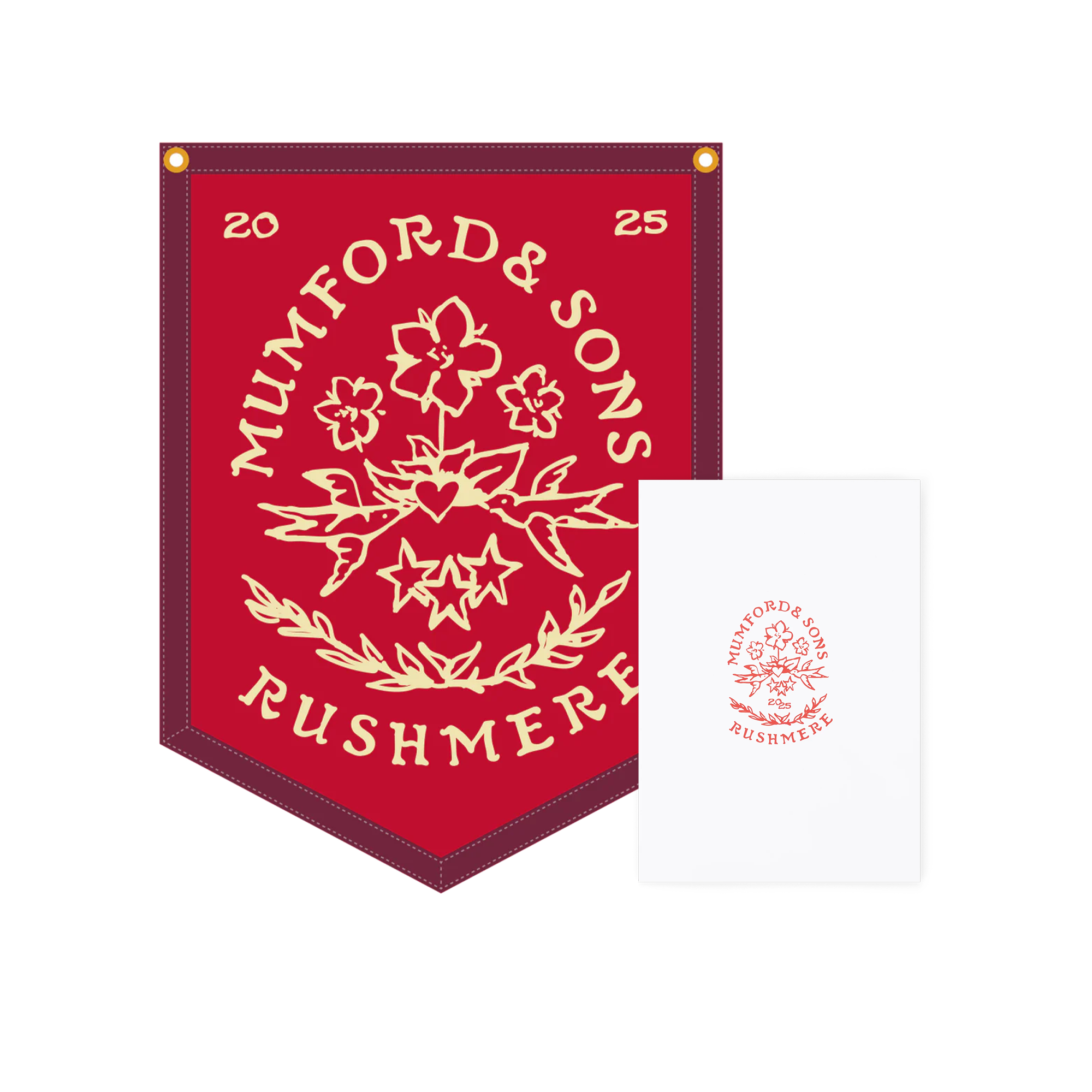 Rushmere CD Zine & Red Rushmere Pennant Bundle