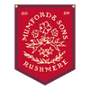 Red RUSHMERE Stamp Print Oxford Pennant