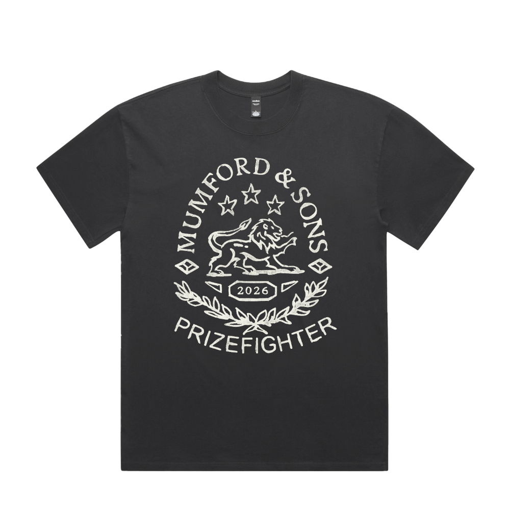 Black Prizefighter Stamp Print Tour T-Shirt Front