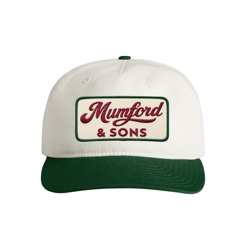 White / Green Classic Logo Cap