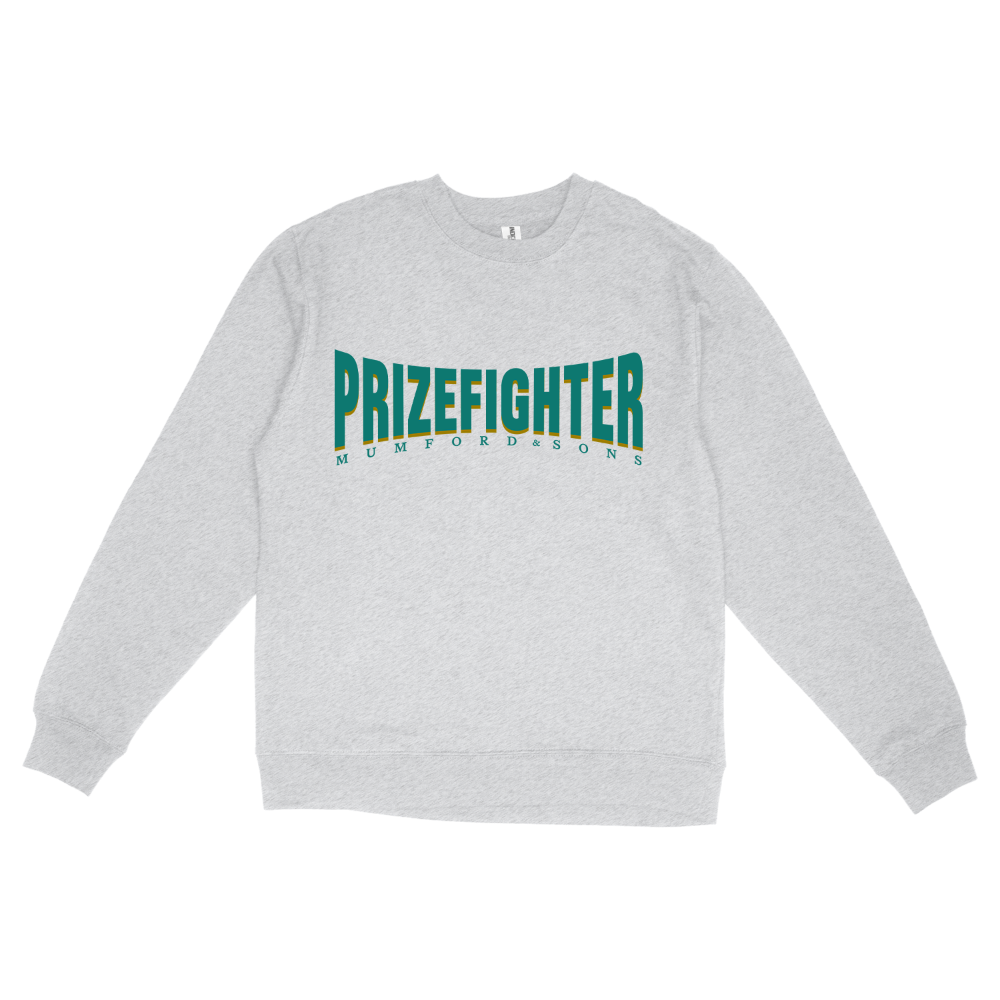 Grey Marl Collegiate Puff Print Sweater