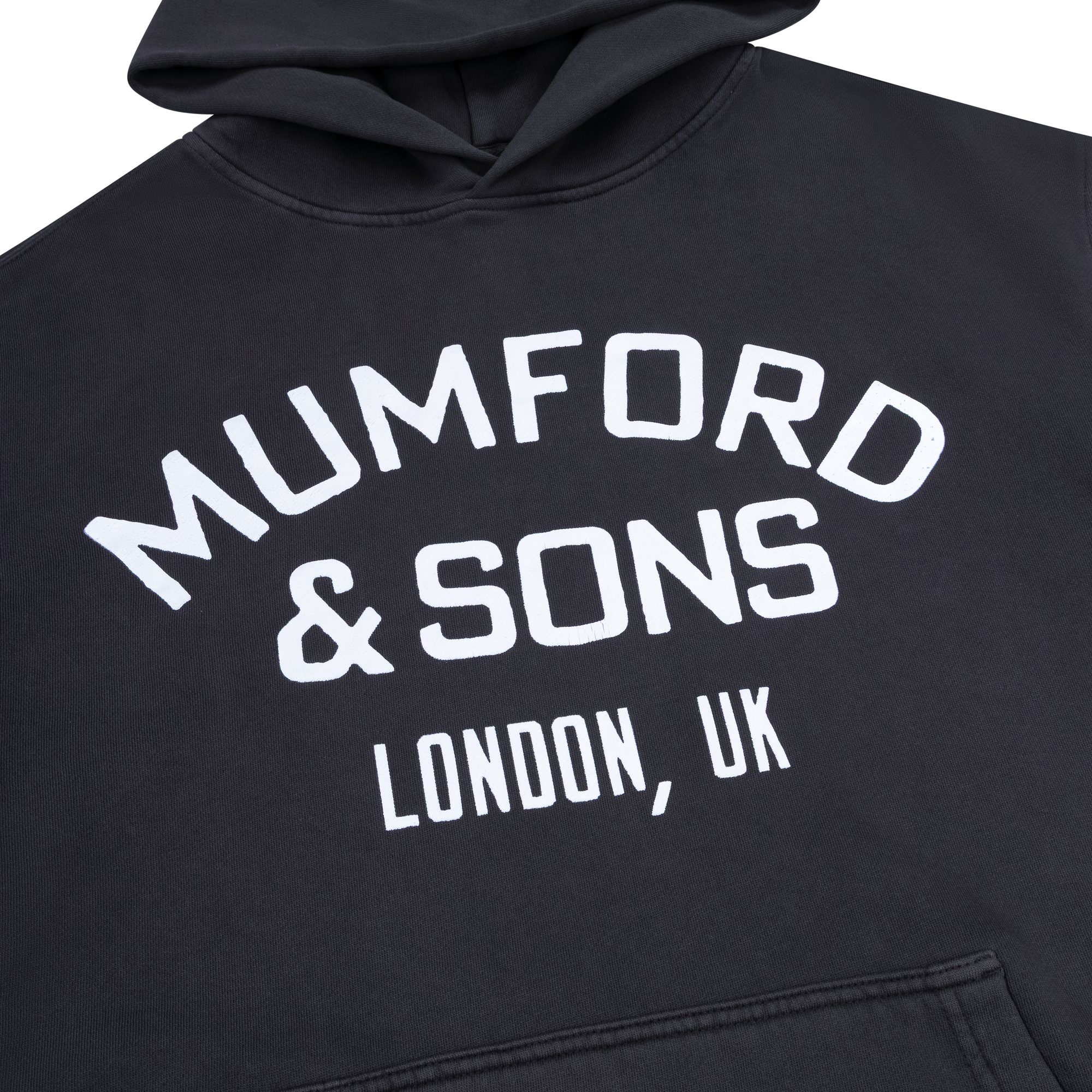 Black Vintage Logo Hoodie Detail