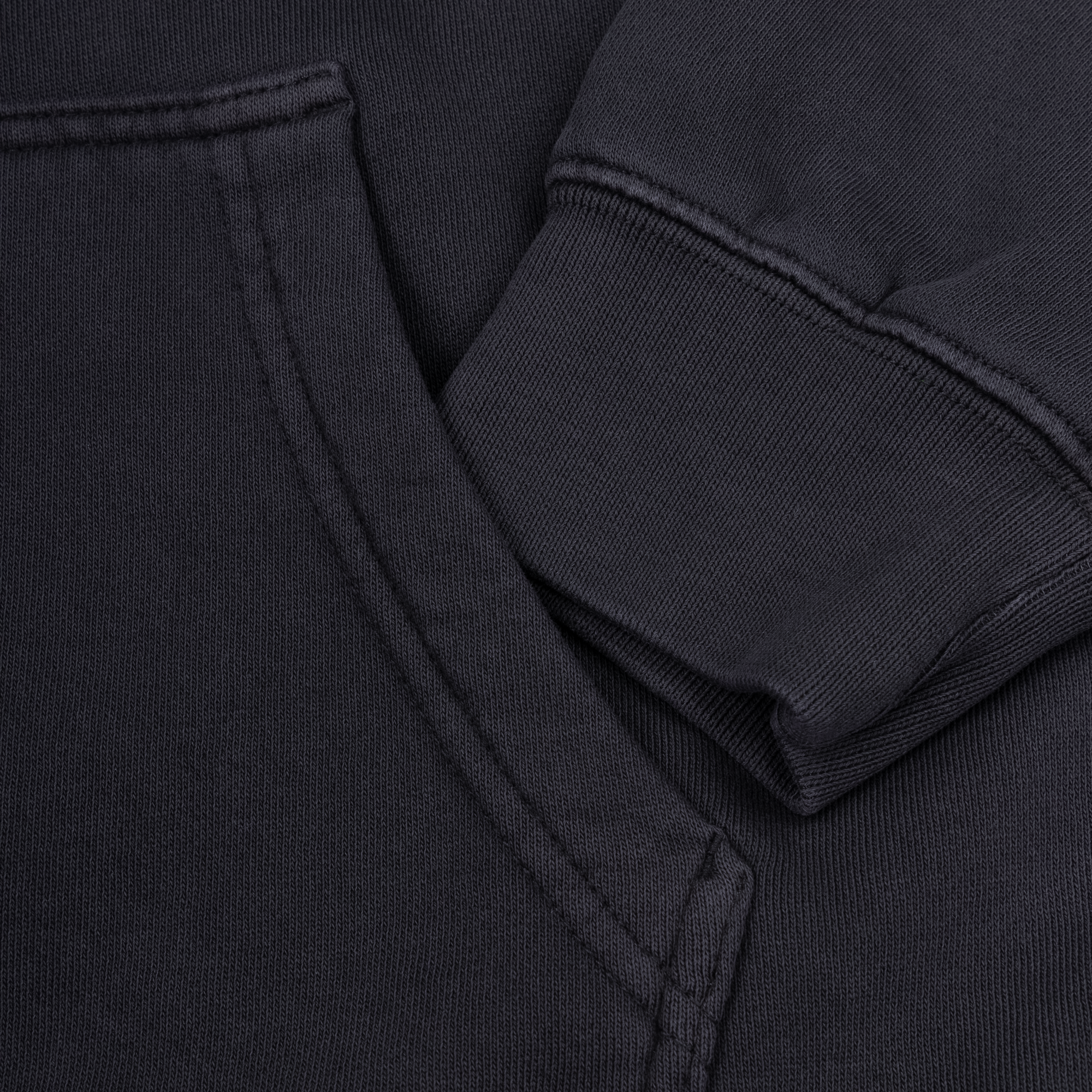 Black Vintage Logo Hoodie Sleeve Detail