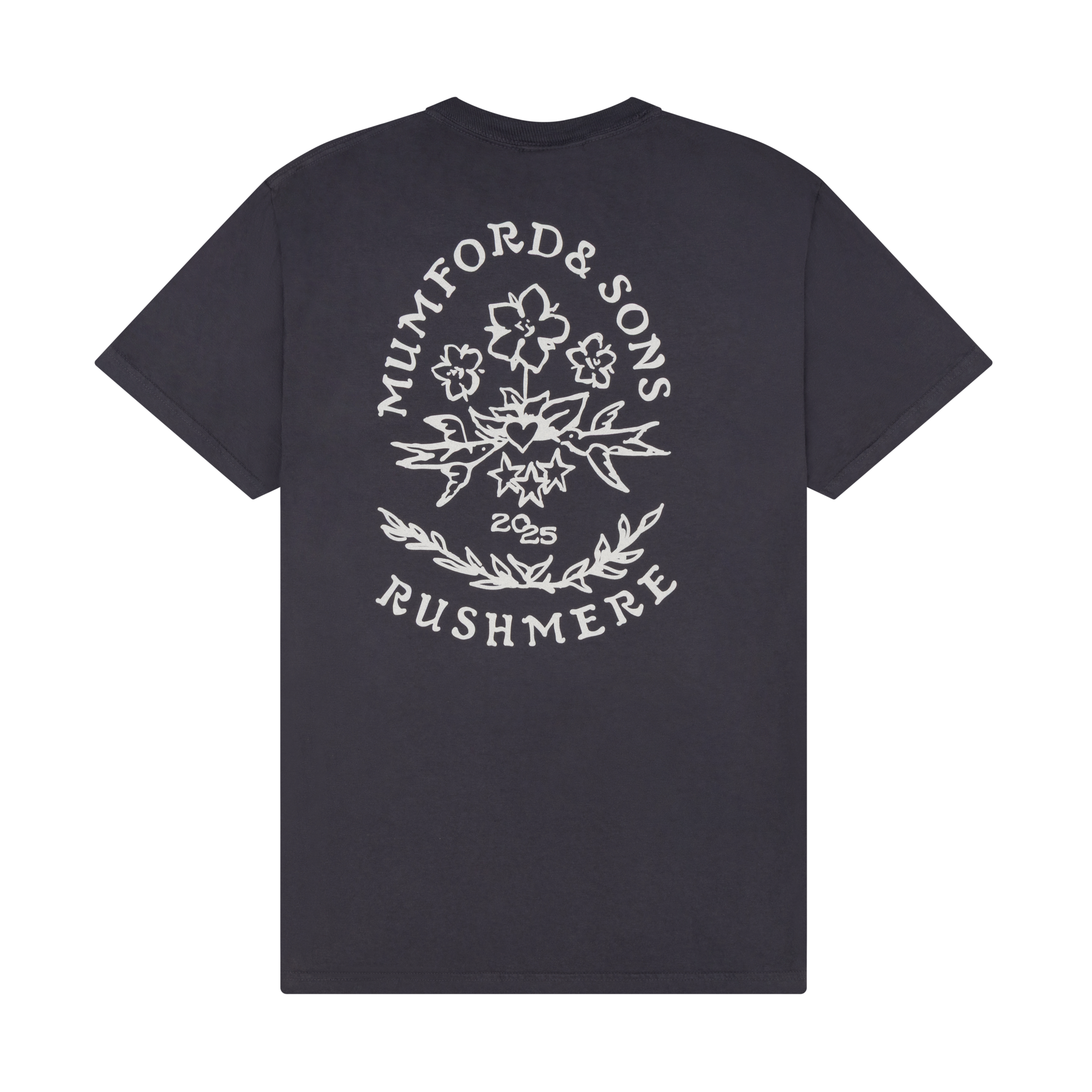 Graphite Stamp Print T-Shirt Back