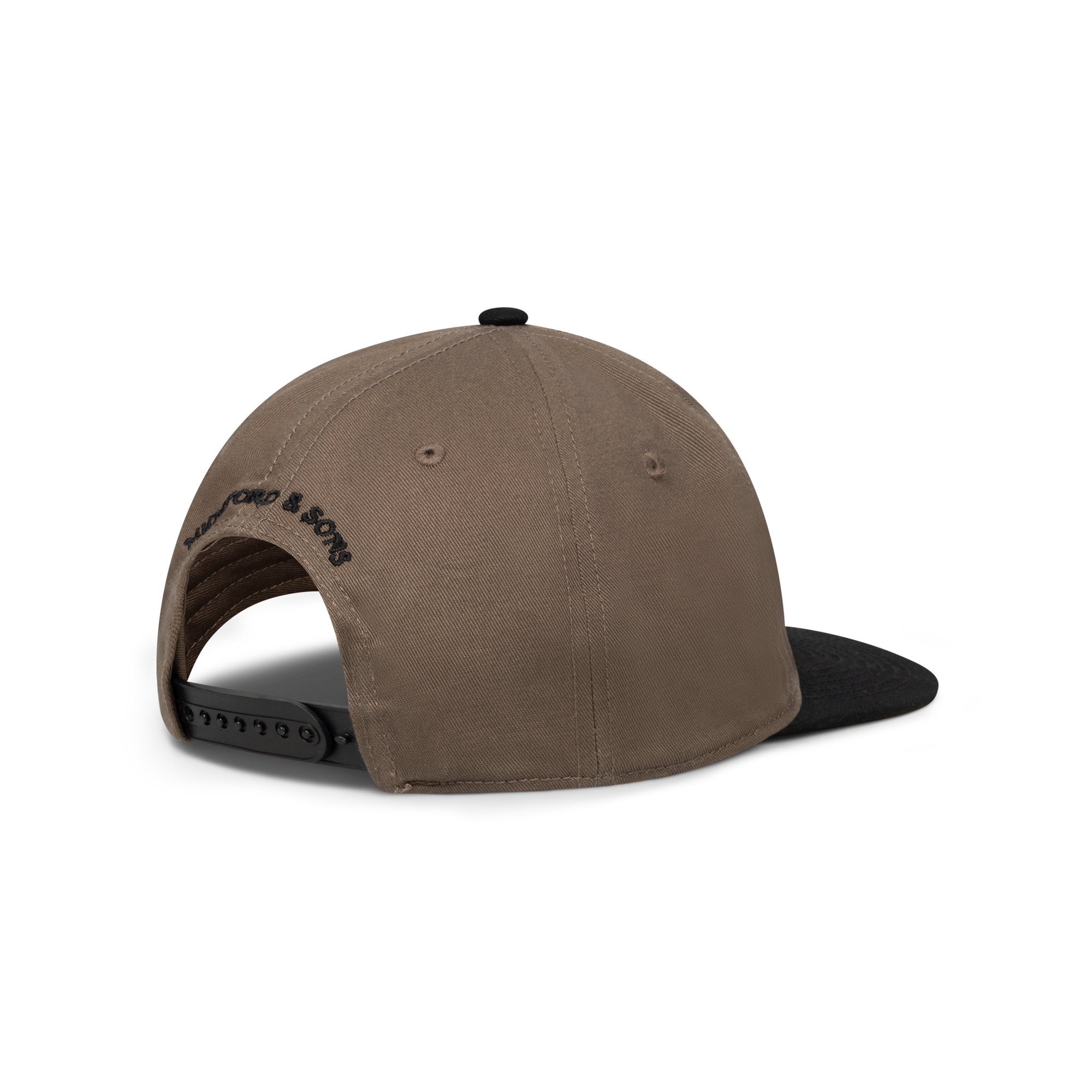 Brown Embroidered Flower Cap Back