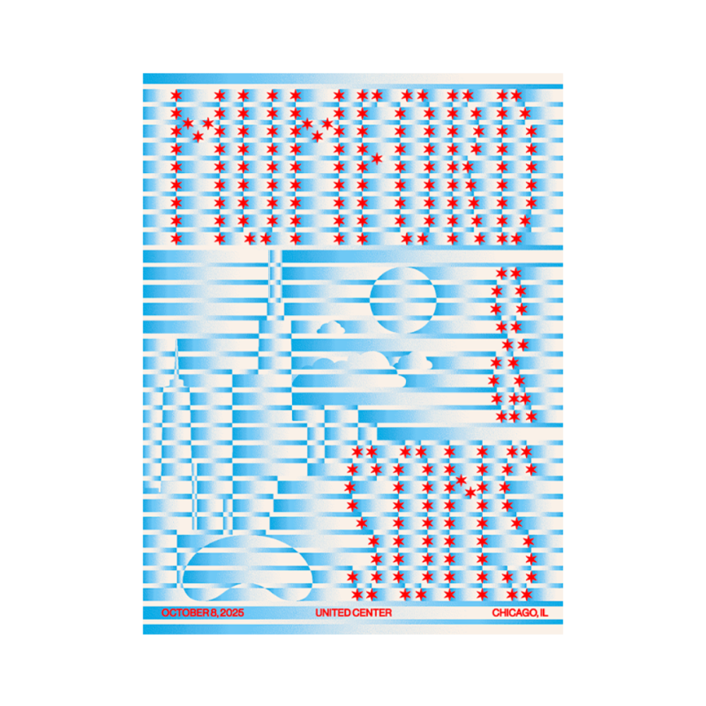 North America Tour 2025 Chicago Screenprint