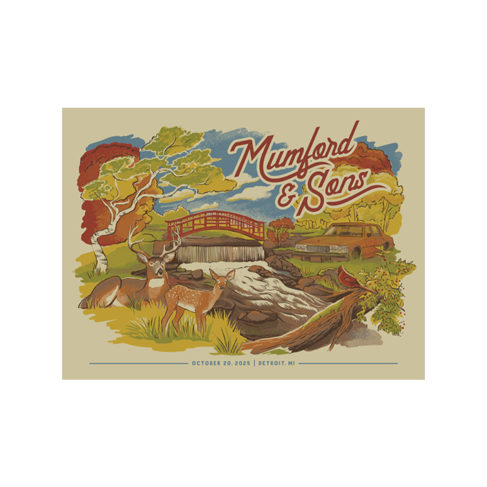 North America Tour 2025 Detroit Screenprint