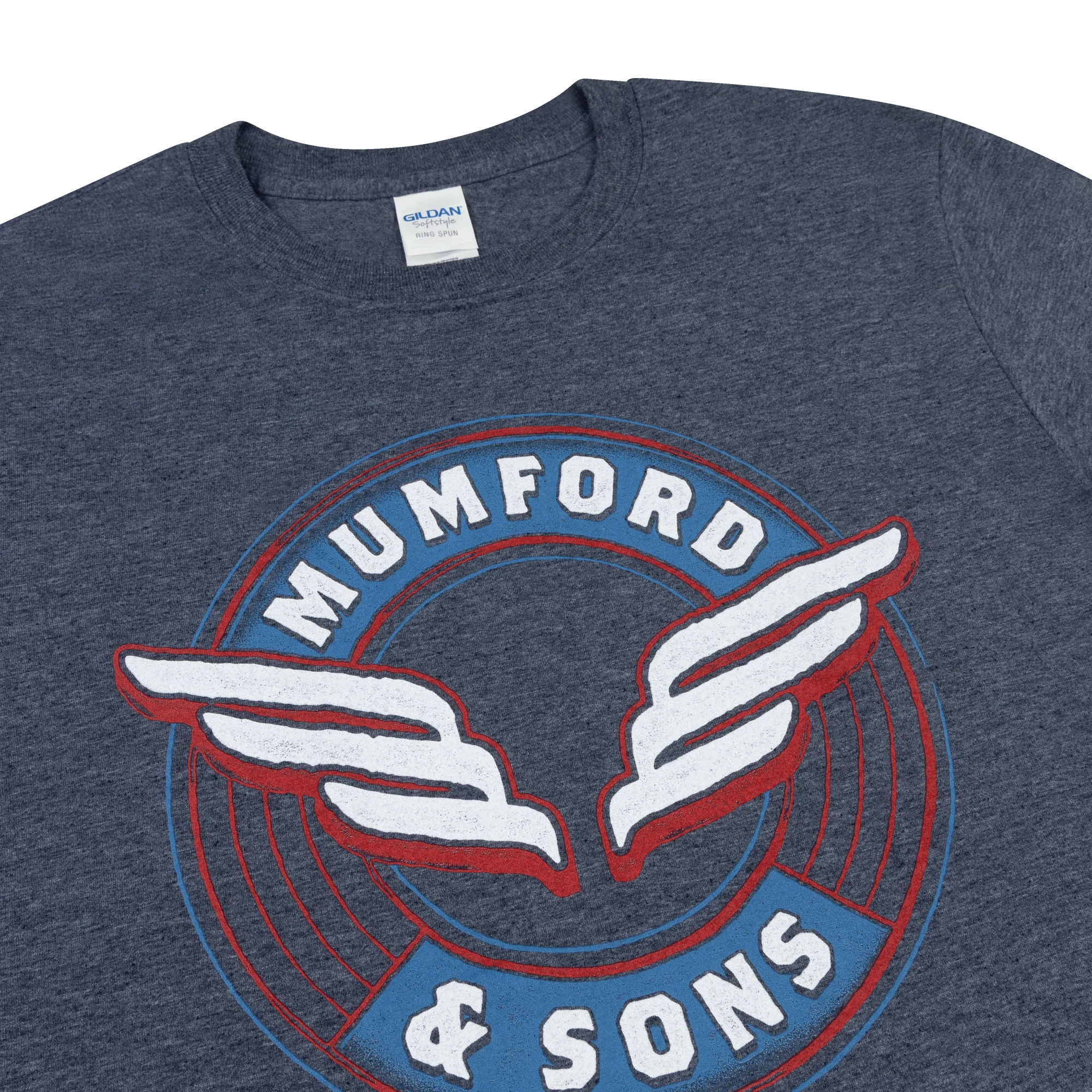Blue Wing Emblem Print T-shirt Detail